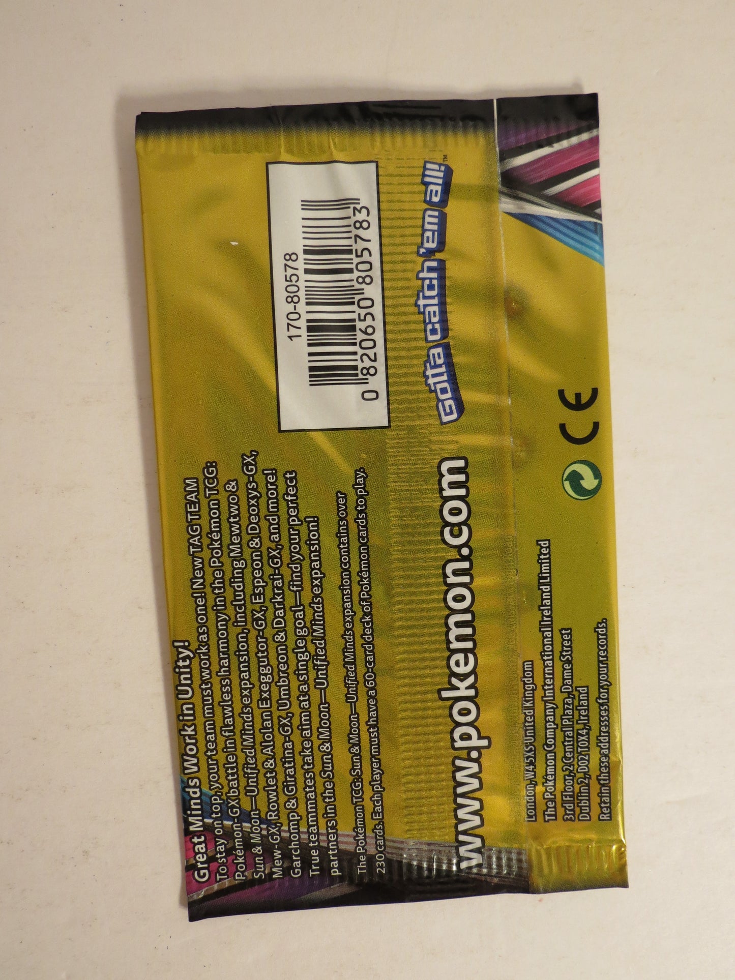 Sun & Moon Unified Minds 3 Card Booster Pack Darkrai Art Pokemon Sealed