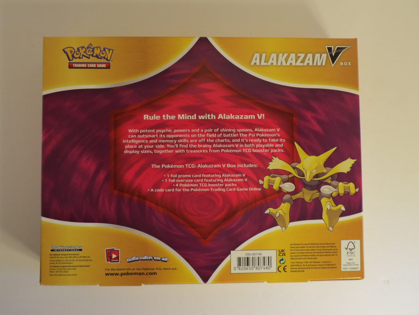 Alakazam V Box Collection Box Vivid Voltage Pokemon Sealed