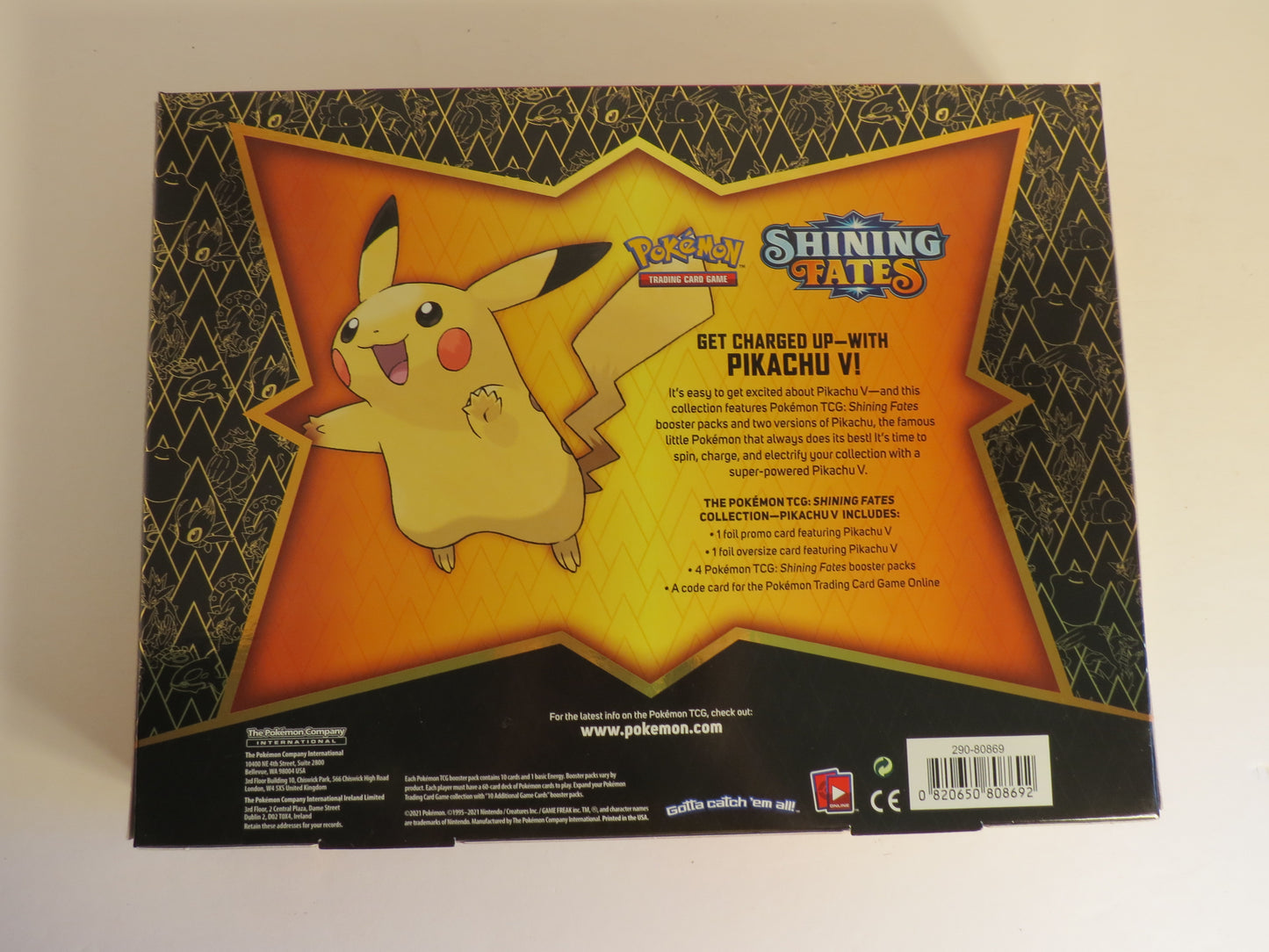 Pikachu V Box Collection Box Shining Fates Pokemon Sealed