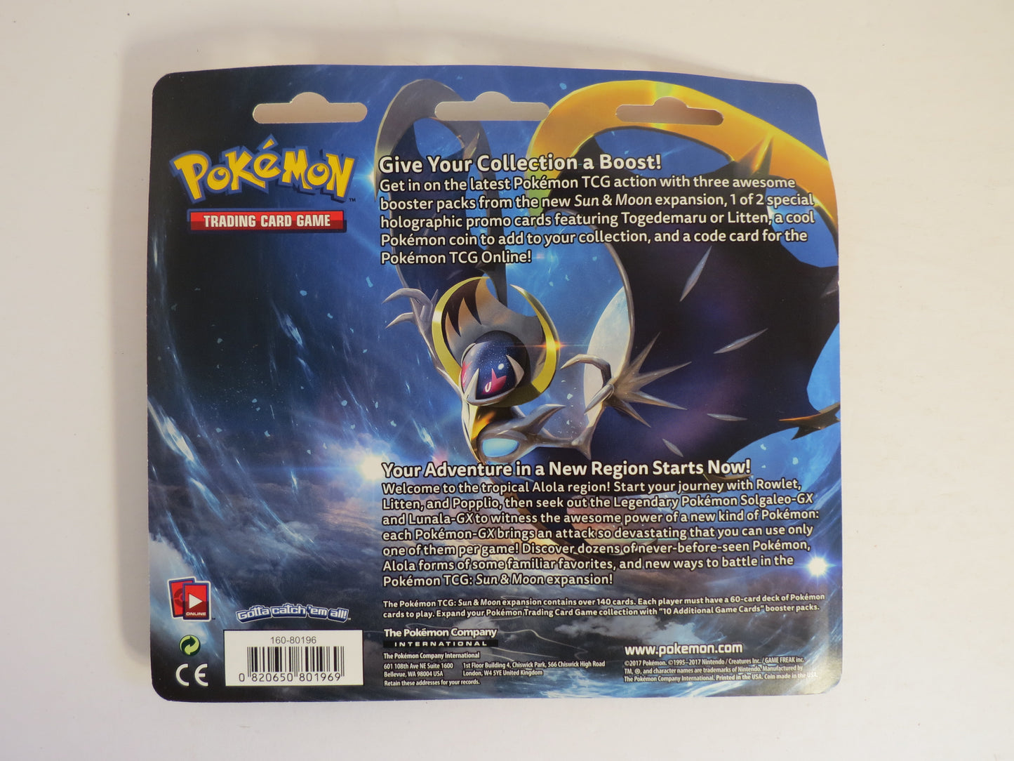 Sun & Moon Base Triple Booster Blister Pack Togedemaru