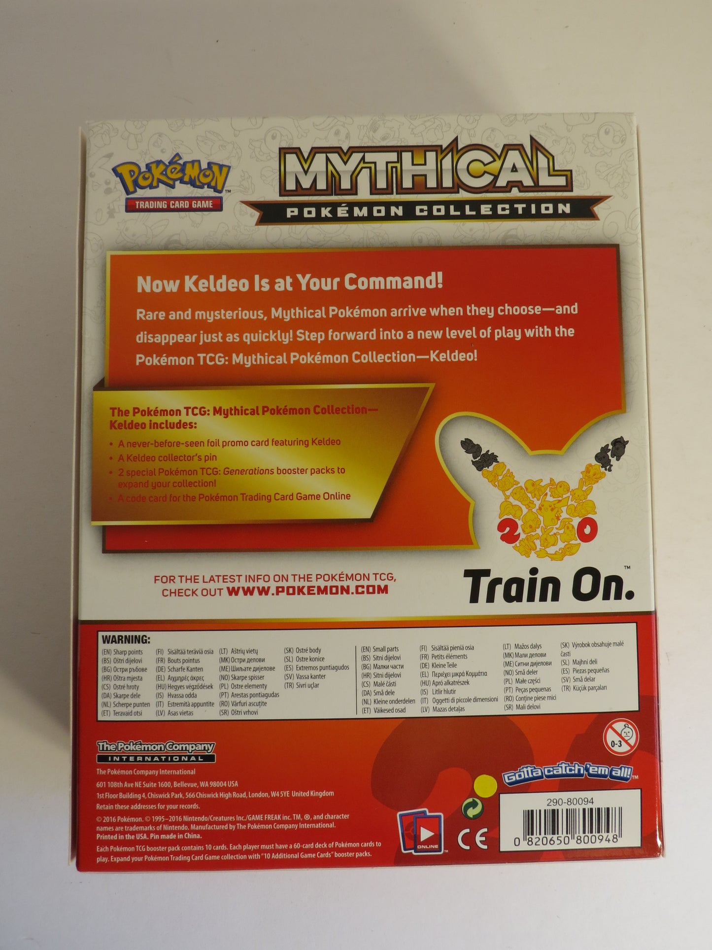 Keldeo Mythical Pokemon Collection Box Sealed Generations