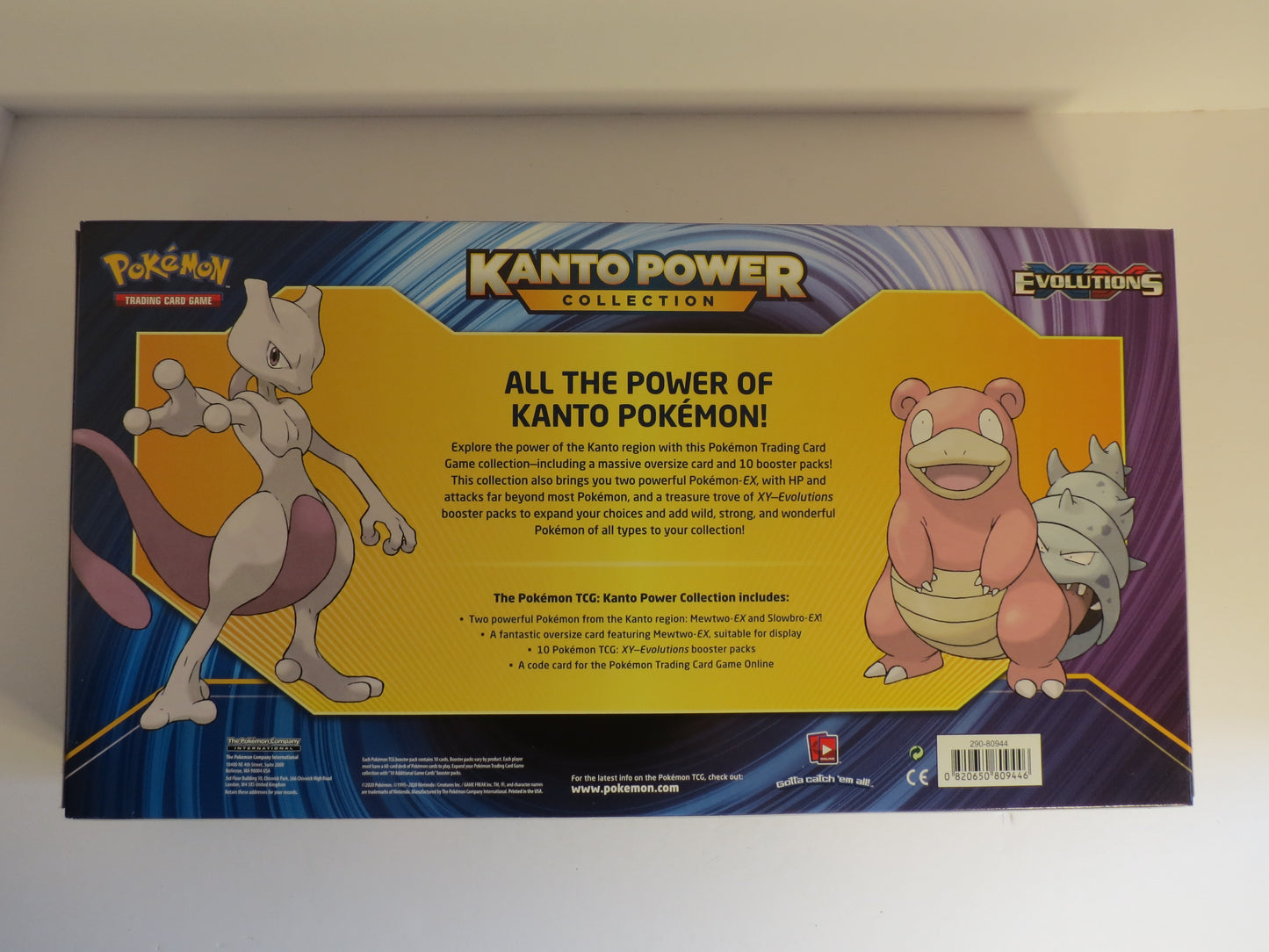 Evolutions Kanto Power Collection Box Mewtwo EX Slowbro EX Pokemon Sealed