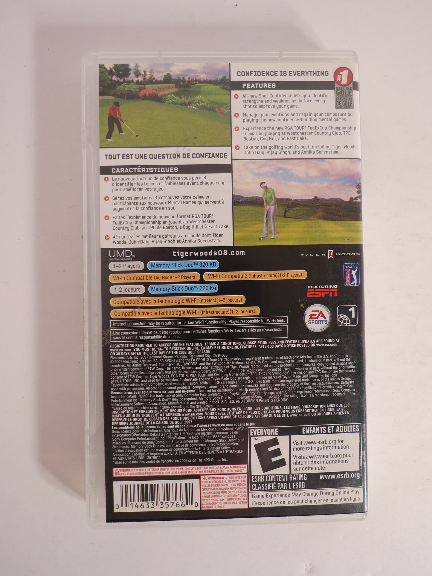 Tiger Woods PGA Tour 08 PSP Game CIB Playstation Portable