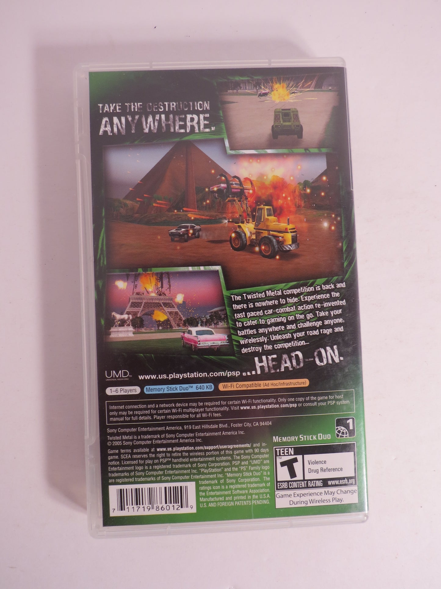 Twisted Metal Head On PSP Game CIB Playstation Portable