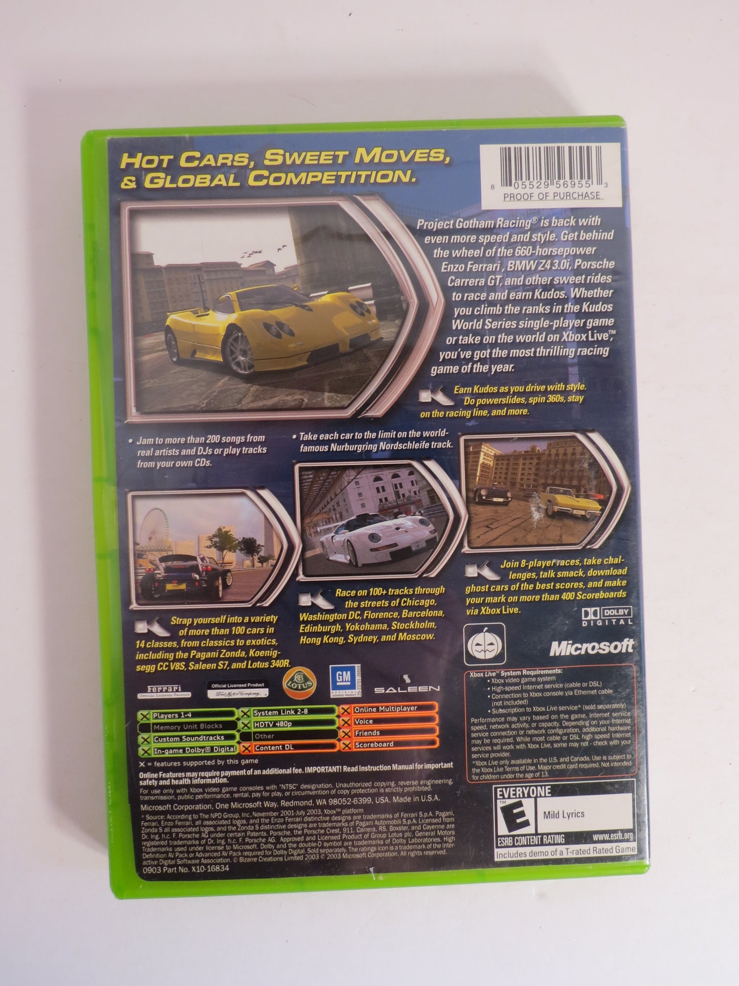 Project Gotham Racing 2 Xbox Game CIB