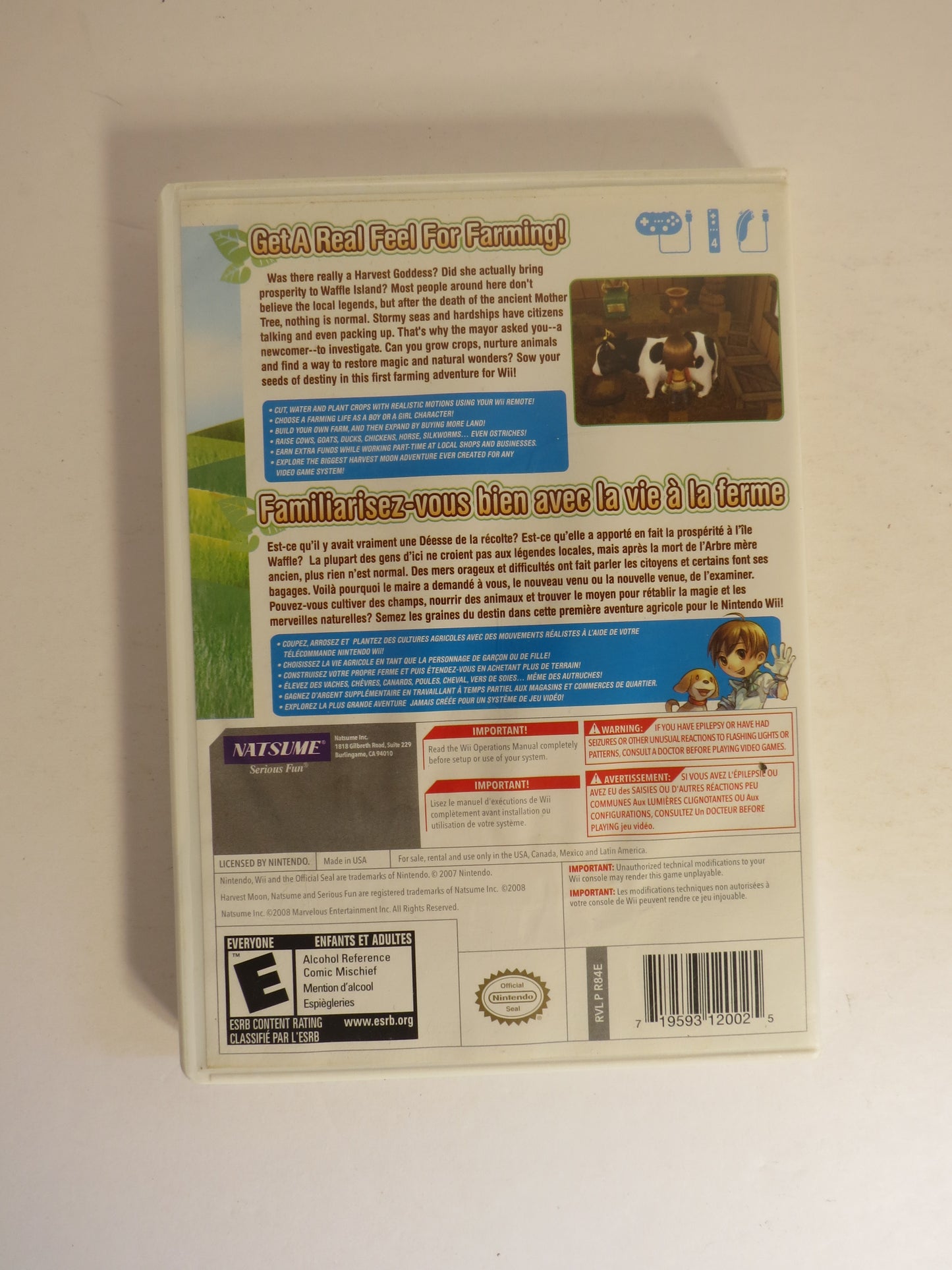 Harvest Moon: Tree of Tranquility Nintendo Wii Game CIB