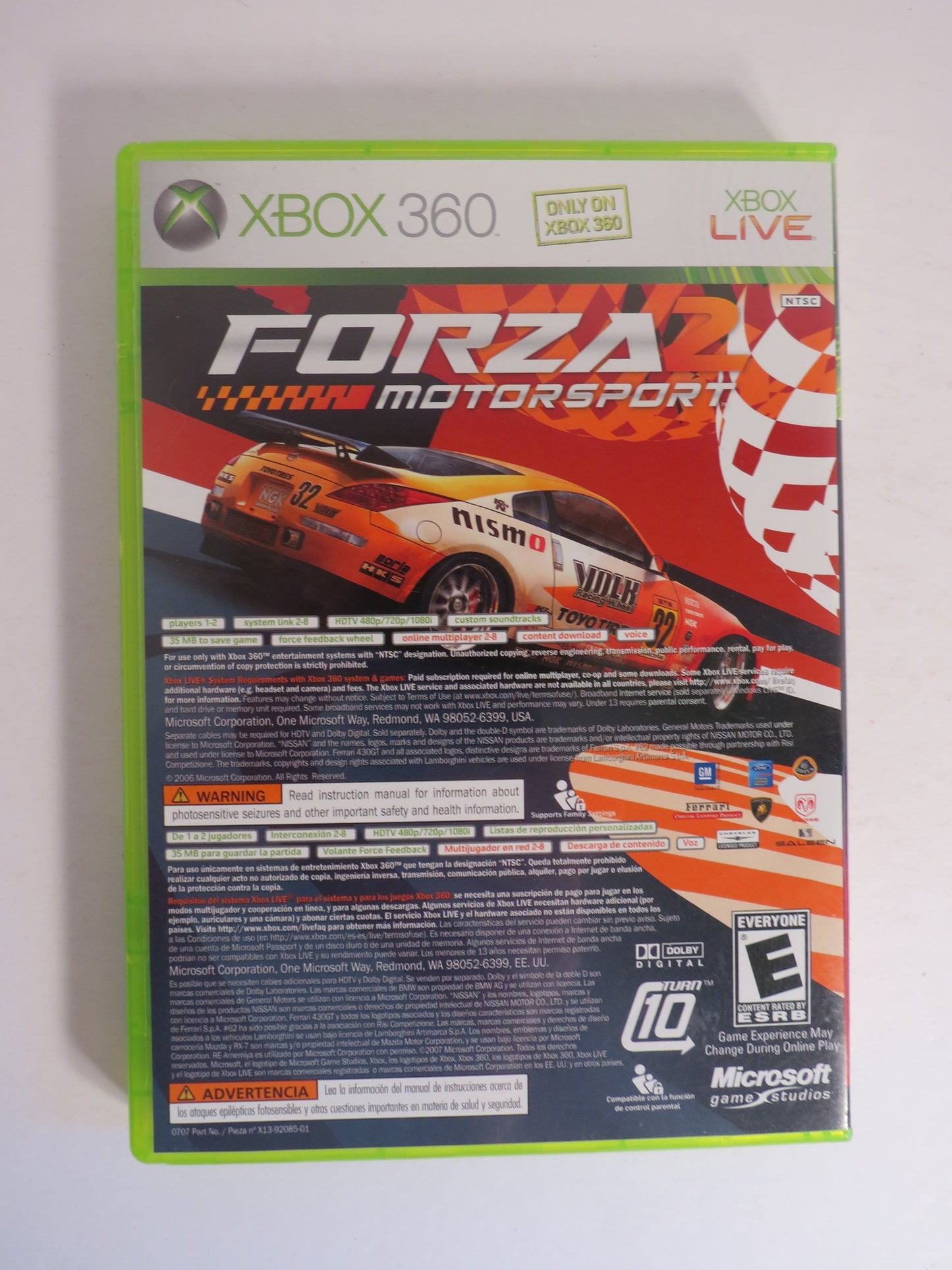 Marvel Ultimate Alliance / Forza Motorsport 2 Xbox 360 Game CIB