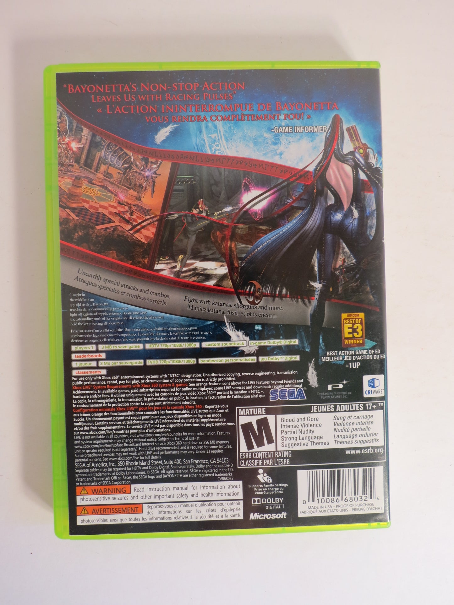 Bayonetta Xbox 360 Game CIB
