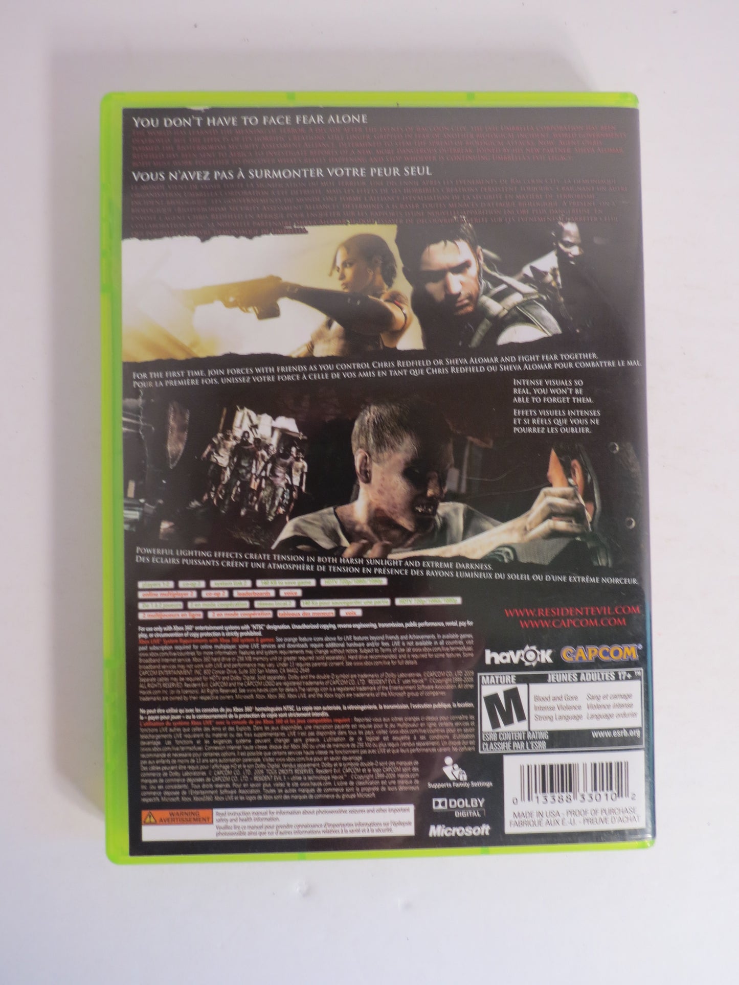 Resident Evil 5 Xbox 360 Game CIB