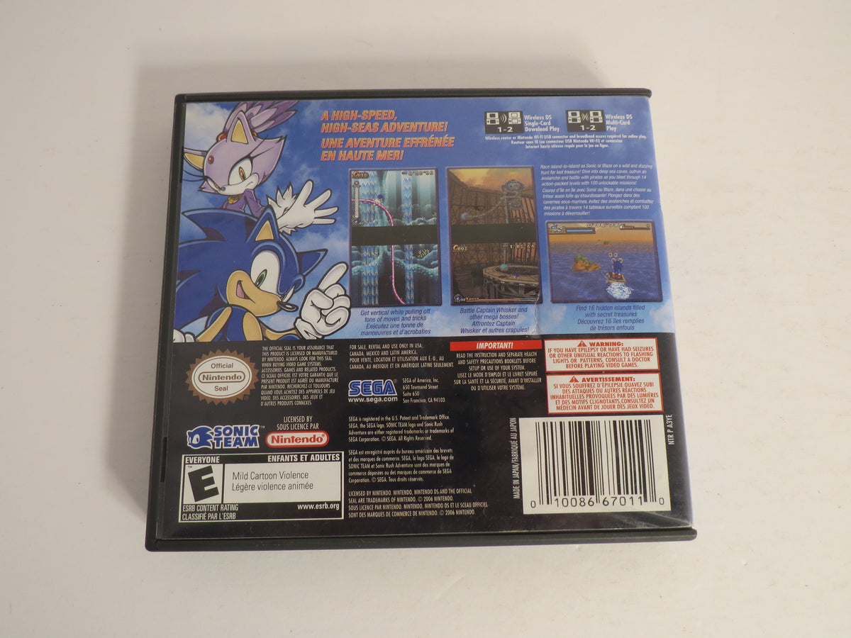 Sonic Rush Adventure Nintendo DS Game CIB