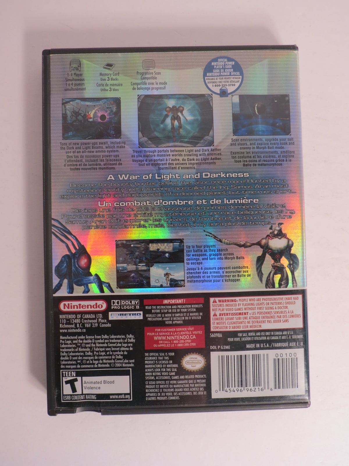 Metroid Prime 2 Echoes Nintendo Gamecube Game CIB