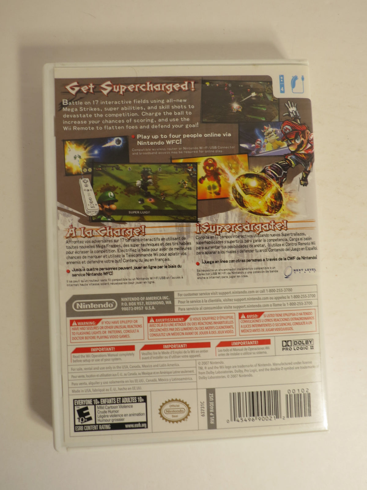 Mario Strikers Charged Nintendo Wii Game CIB