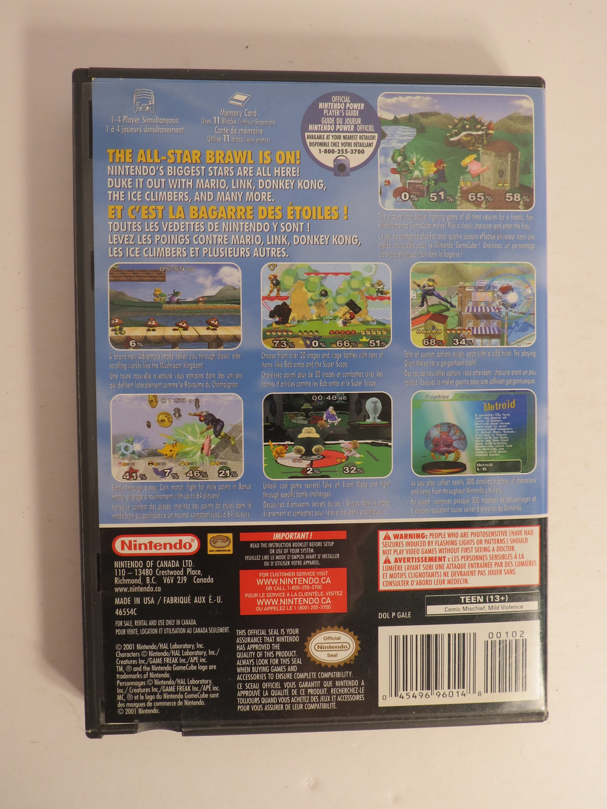 Super Smash Bros. Melee Best Seller Nintendo Gamecube Game CIB