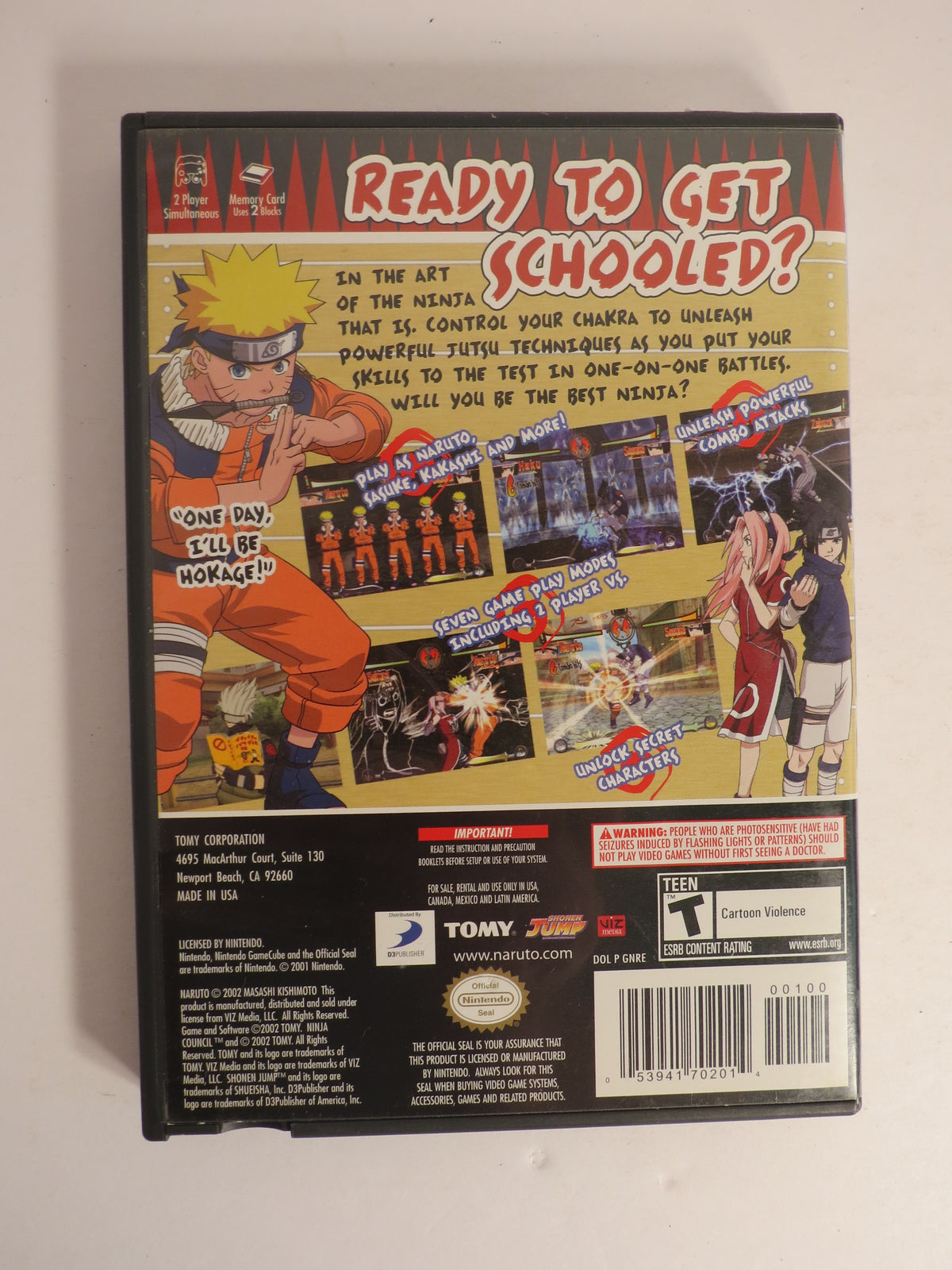 Naruto Clash of Ninja Nintendo Gamecube Game CIB
