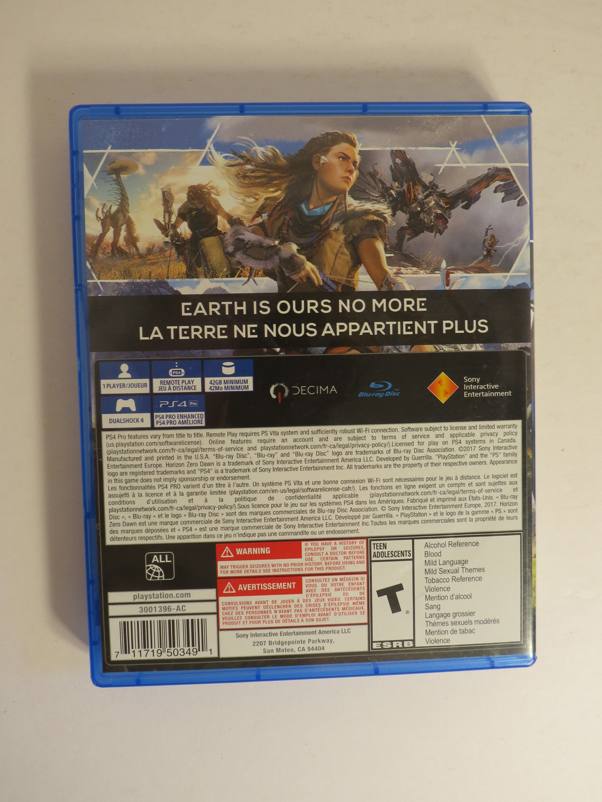 Horizon Zero Dawn Playstation 4 Game PS4 CIB