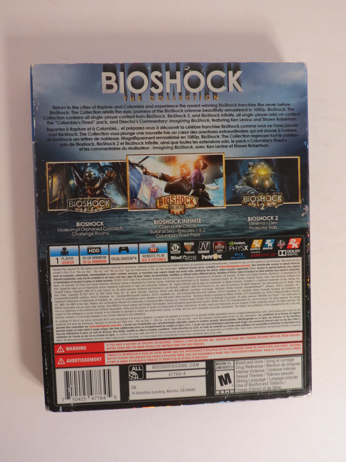Bioshock The Collection Playstation 4 Game PS4 CIB