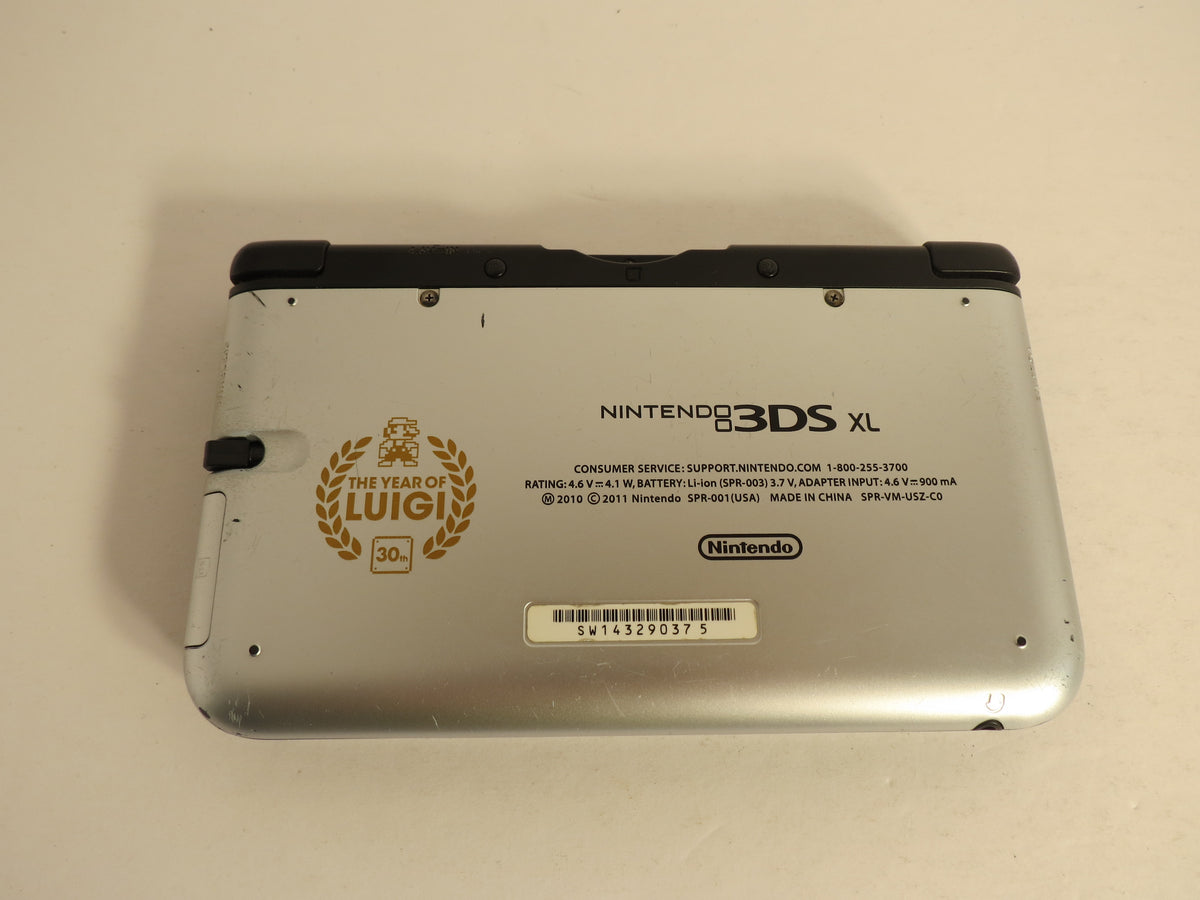 Mario & Luigi Dream Team Nintendo 3DS XL Console SPR-001 Silver & Black With Charger