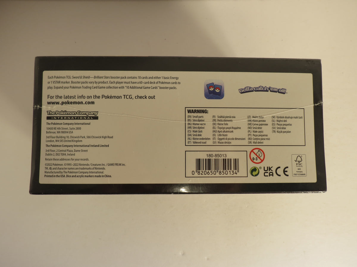Sword & Shield Brilliant Stars Build and Battle Stadium Pokemon Sealed