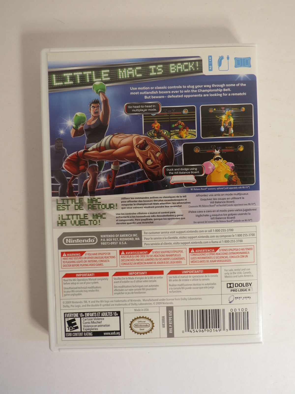 Punch-Out Nintendo Wii Game CIB