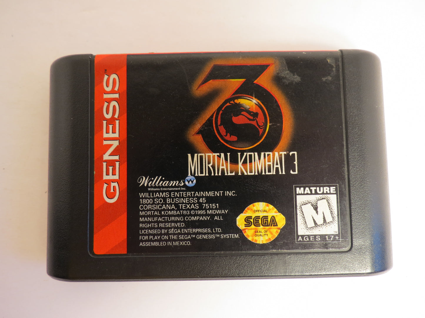 Mortal Kombat 3 Sega Genesis Game CB