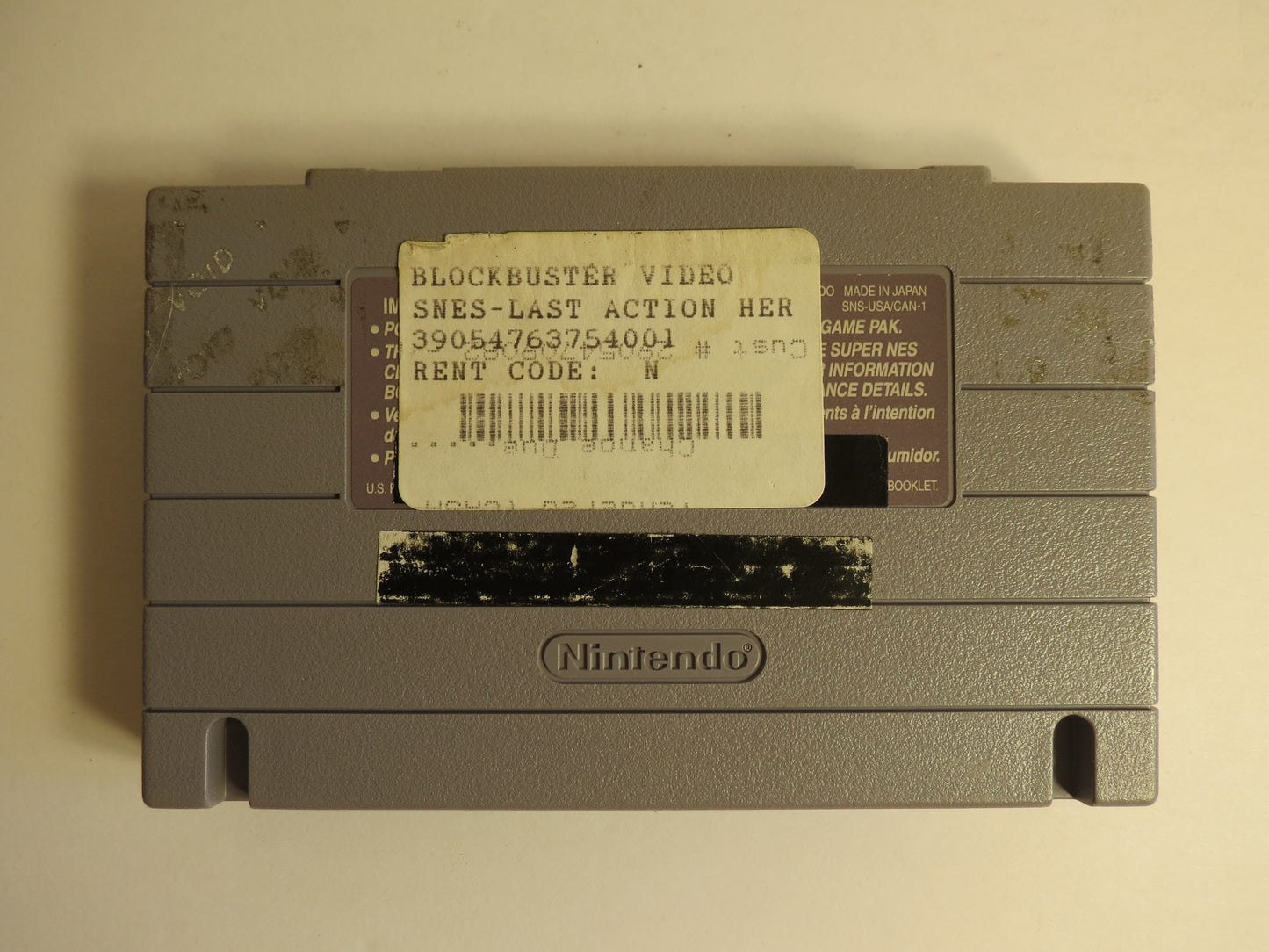 Last Action Hero Super Nintendo SNES Game