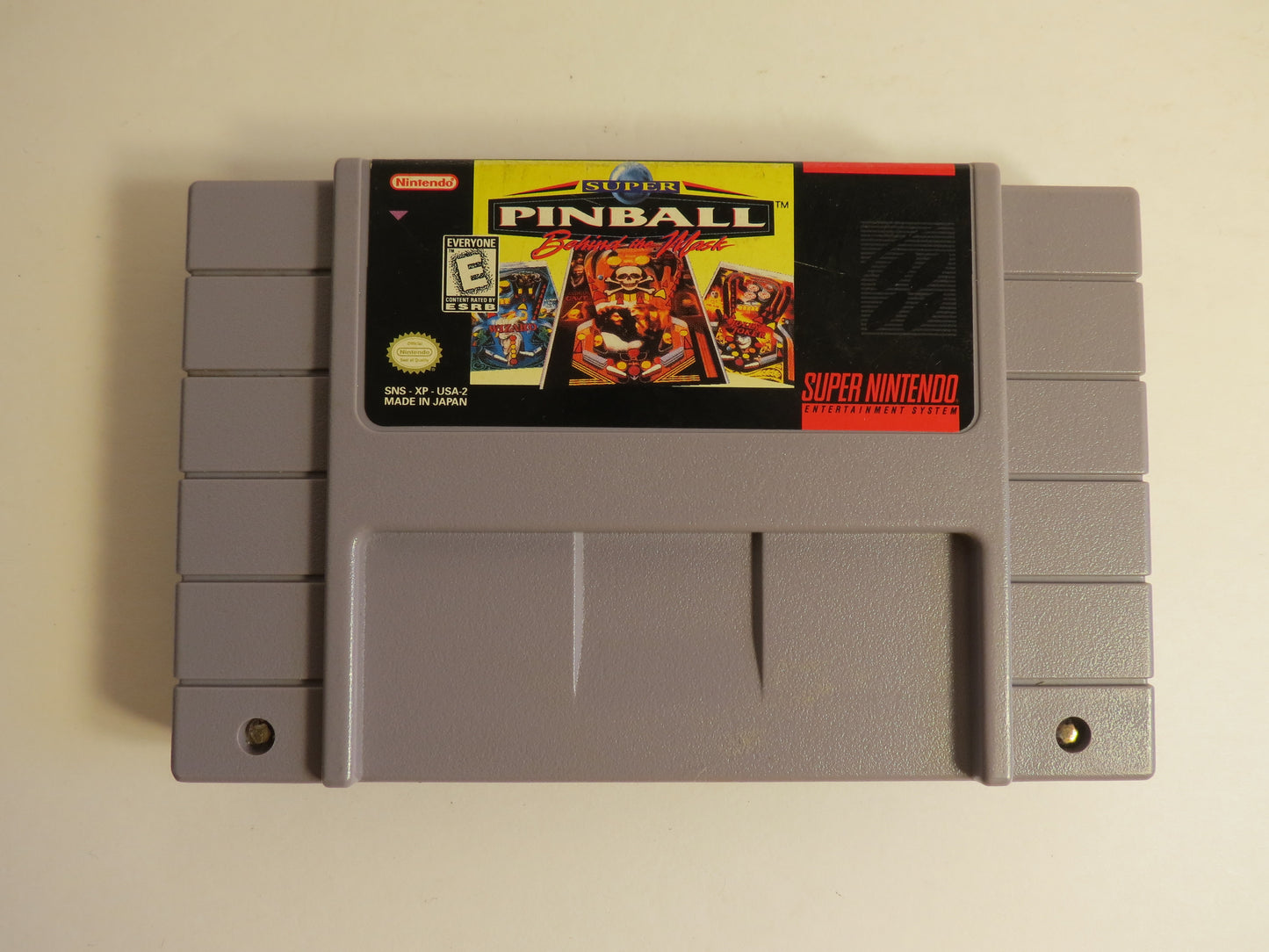 Super Pinball Behind the Mask Super Nintendo SNES Game
