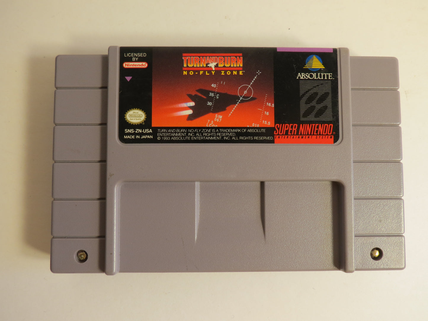 Turn and Burn: No-Fly Zone Super Nintendo SNES Game
