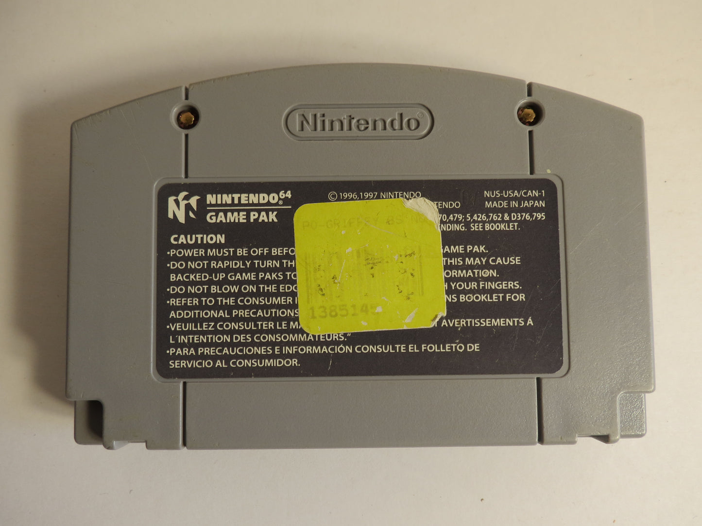 Major League Baseball Featuring Ken Griffey Jr. Nintendo 64 Game N64