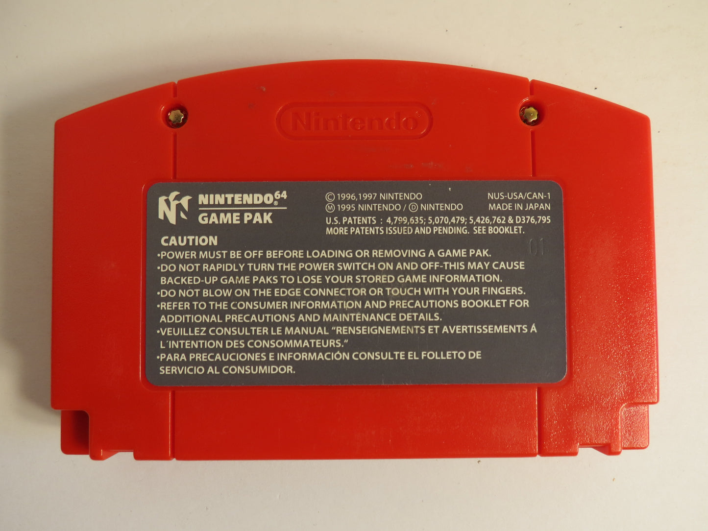 NFL Quarterback Club 2001 Red Nintendo 64 Game N64