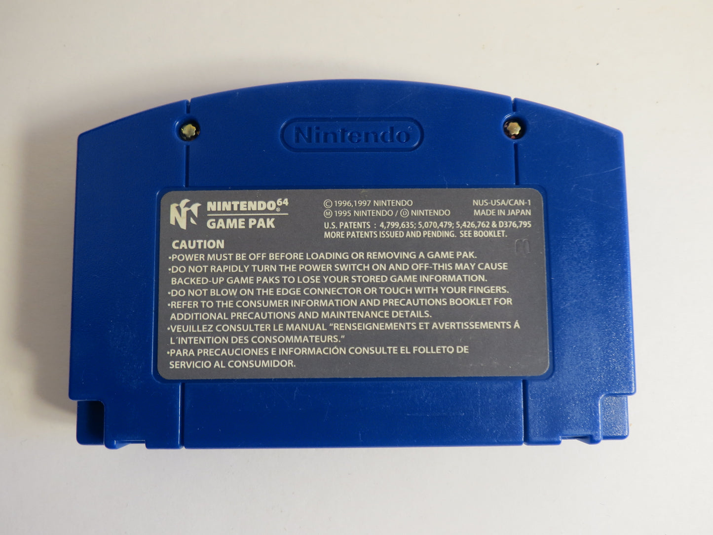 Madden 2001 Blue Nintendo 64 Game N64