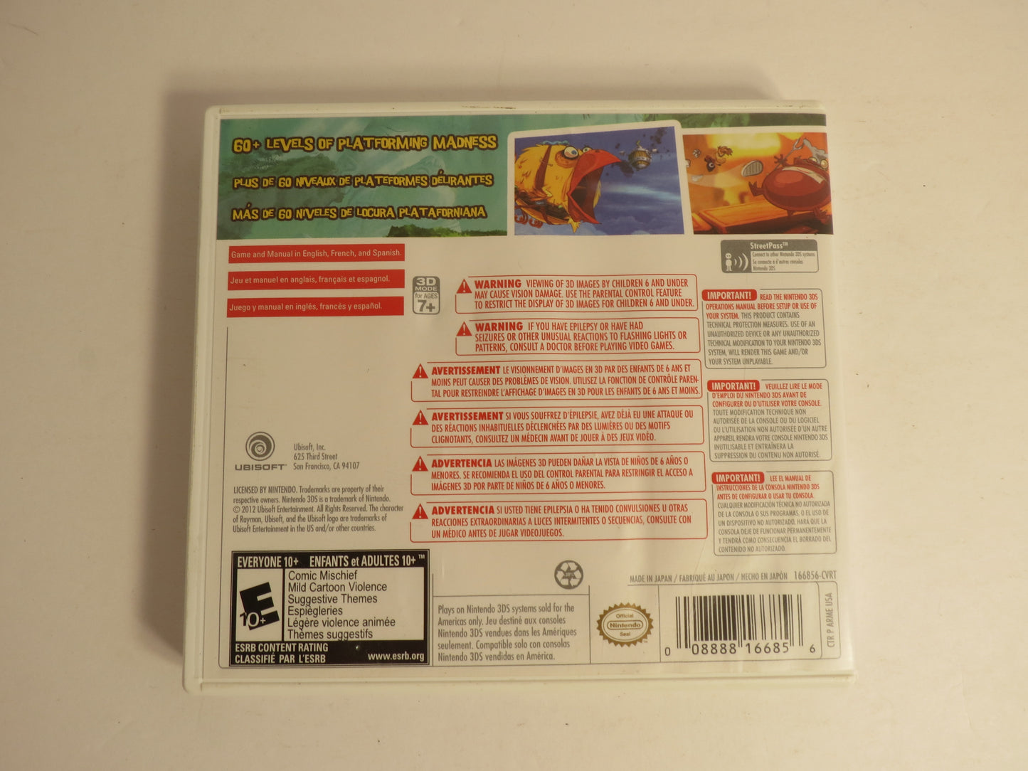 Rayman Origins Nintendo 3DS Game CB