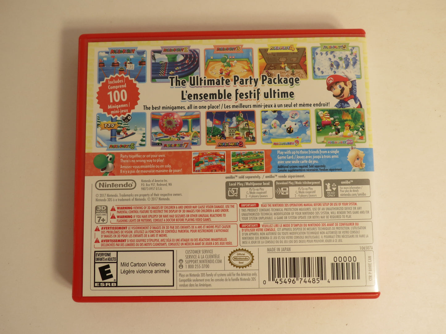 Mario Party The Top 100 Nintendo 3DS Game CB