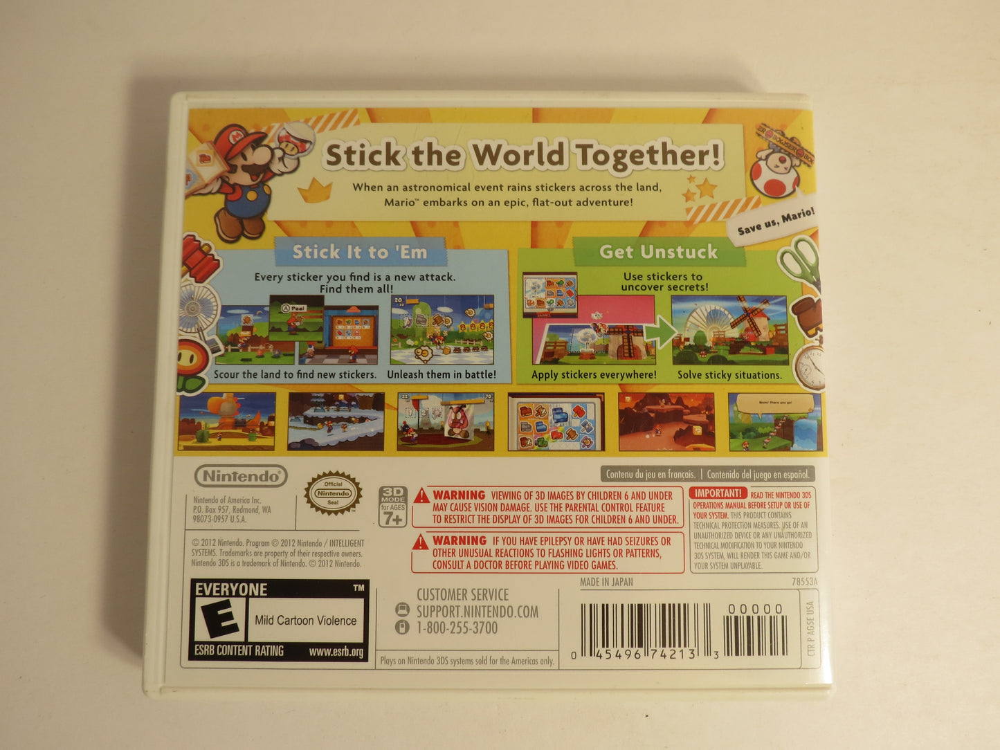 Paper Mario Sticker Star Nintendo 3DS Game CIB