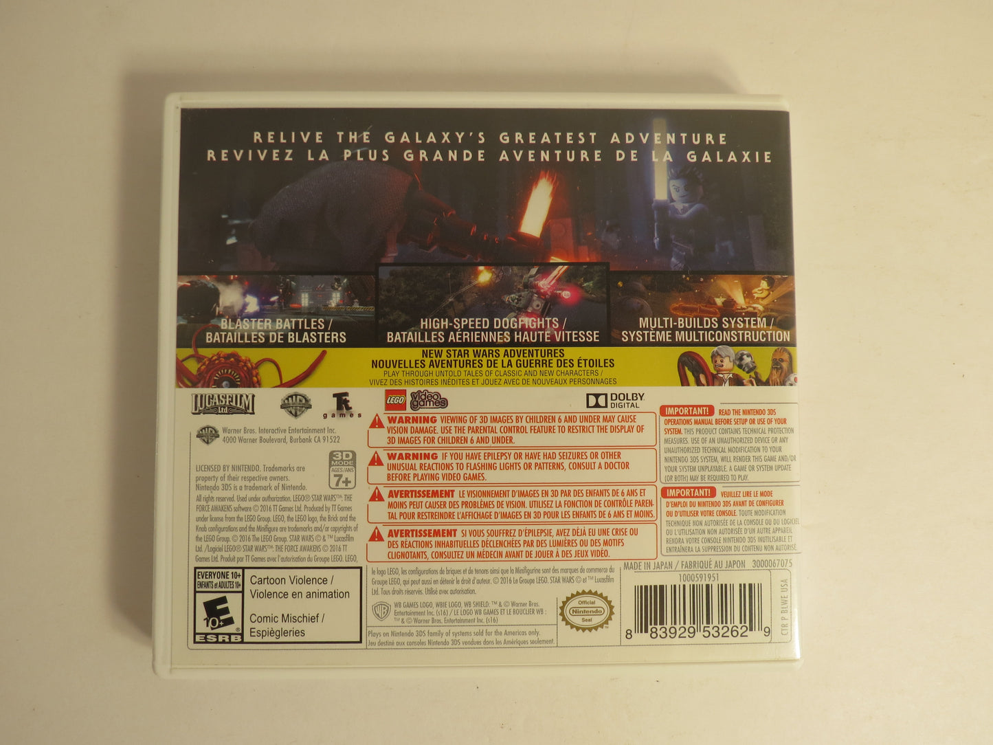 Lego Star Wars The Force Awakens Nintendo 3DS Game CIB