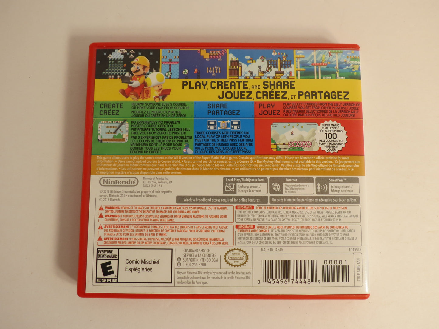 Super Mario Maker 3DS Nintendo 3DS Game CB
