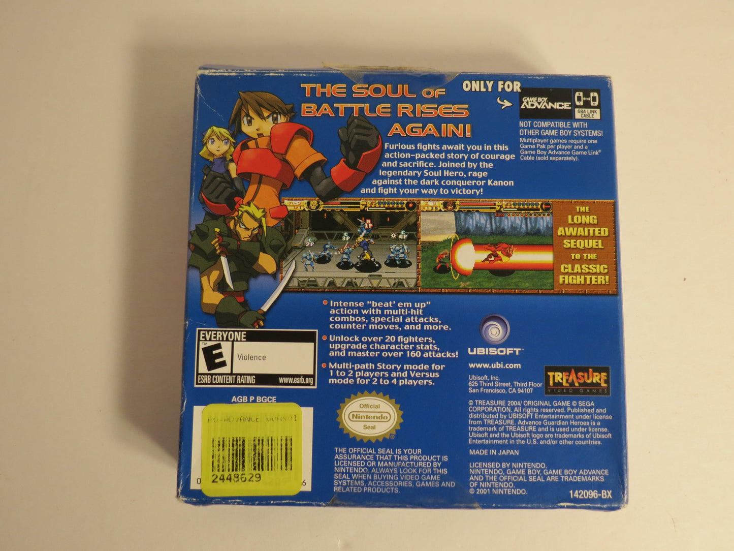 Advance Guardian Heroes Nintendo GBA Gameboy Advance Game CIB