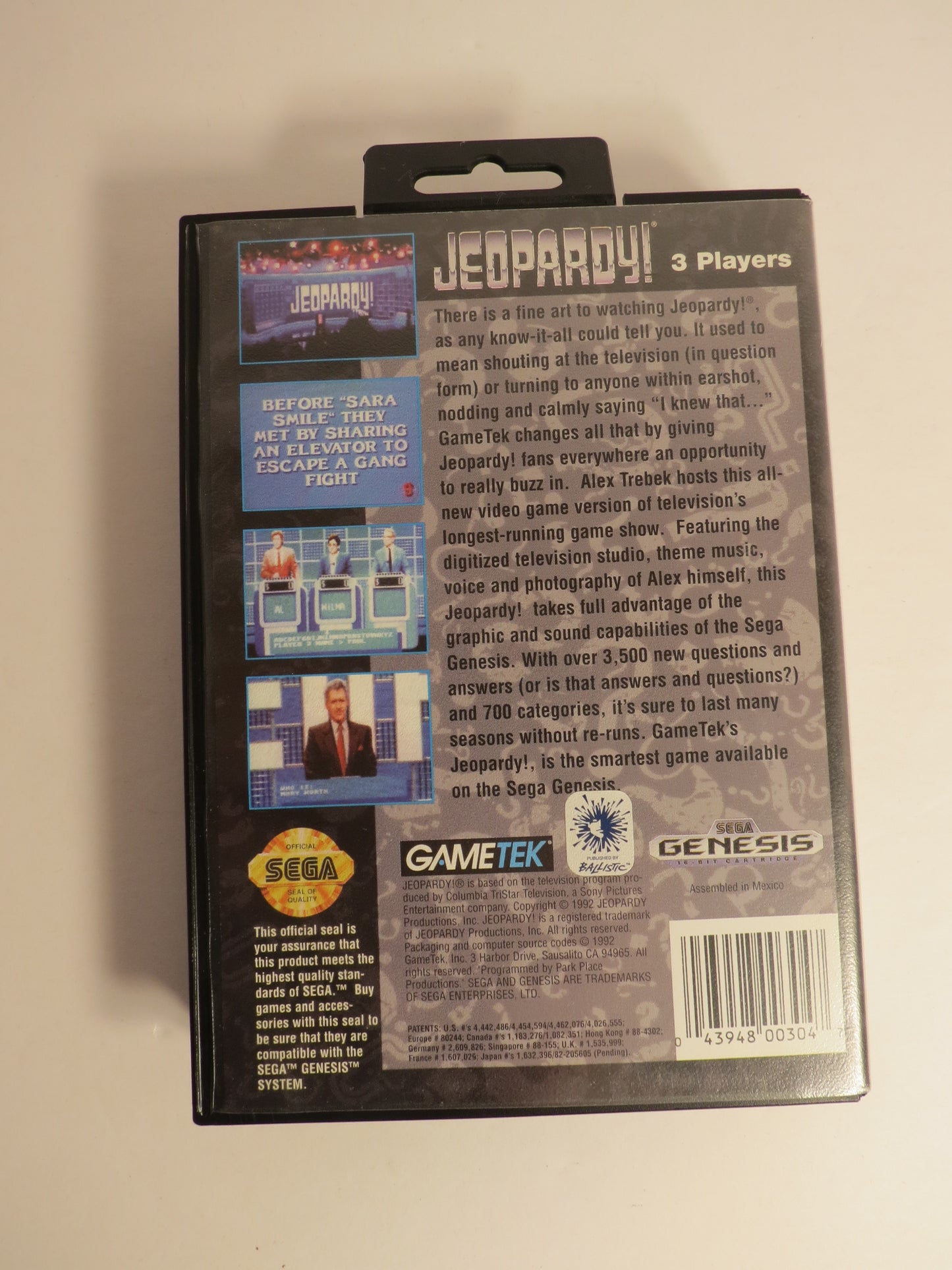 Jeopardy Sega Genesis Game CIB