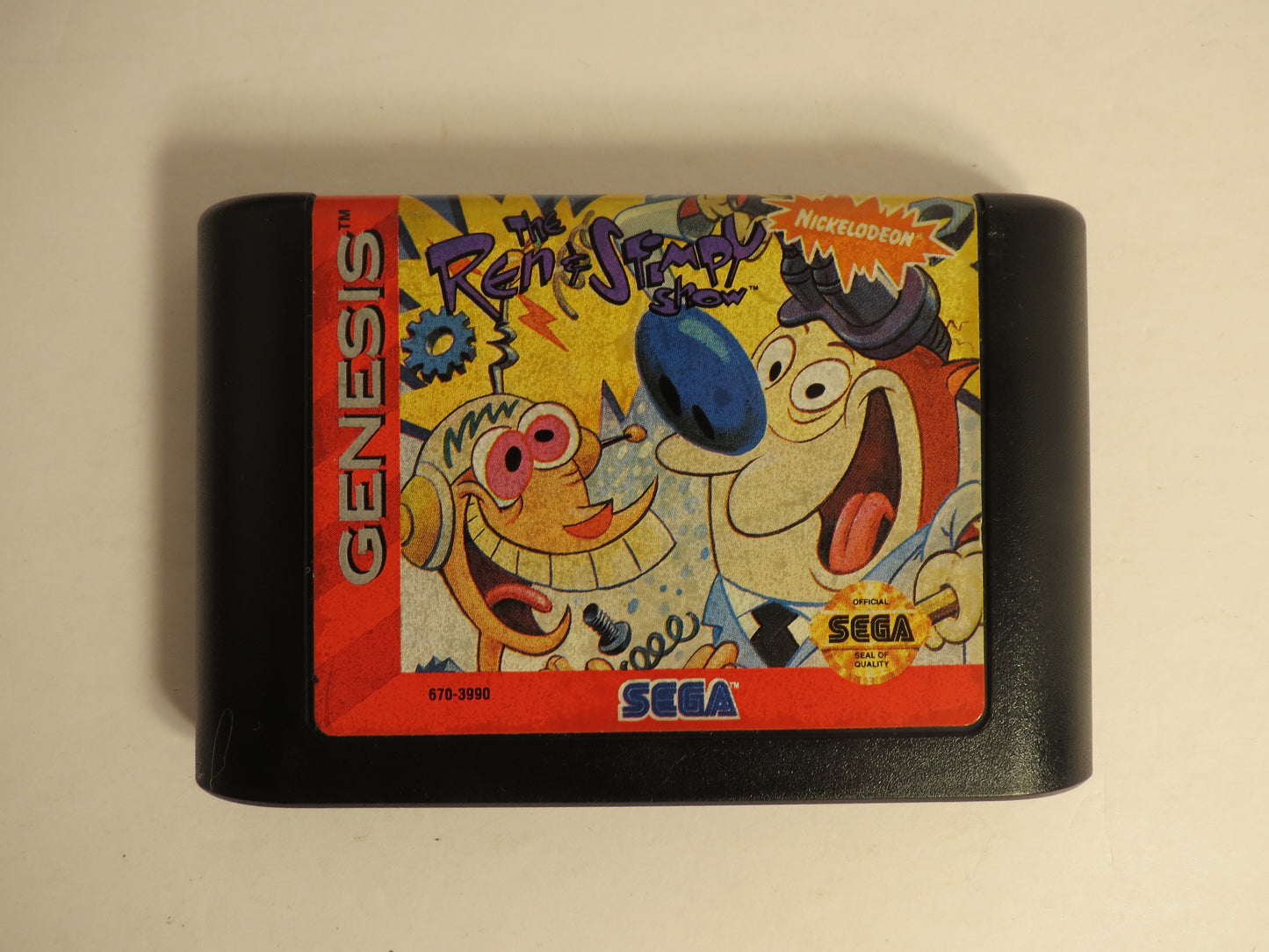 Ren & Stimpy Show Stimpy's Invention Sega Genesis Game CB
