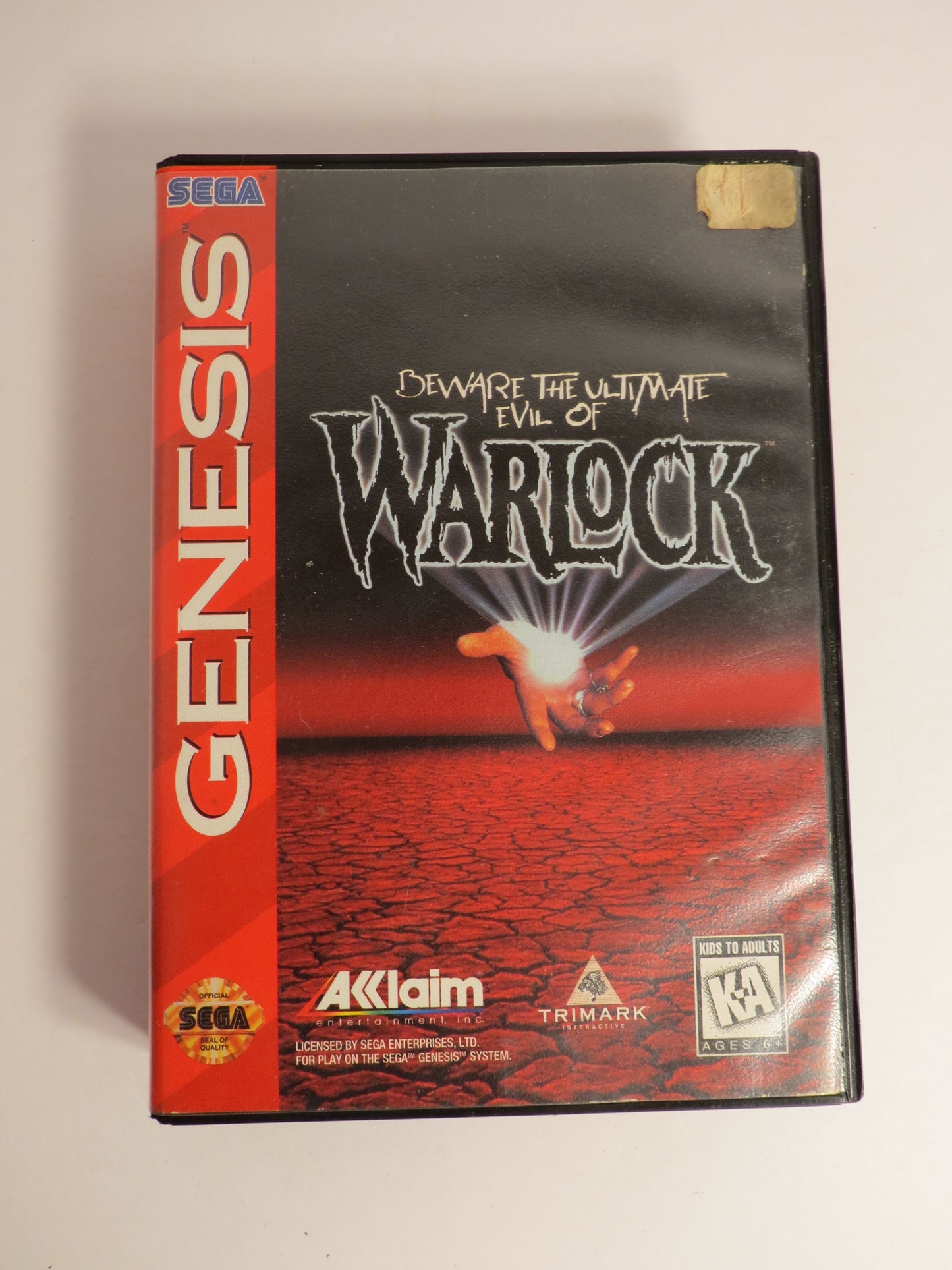 Warlock Beware the Ultimate Evil Of Sega Genesis Game CIB