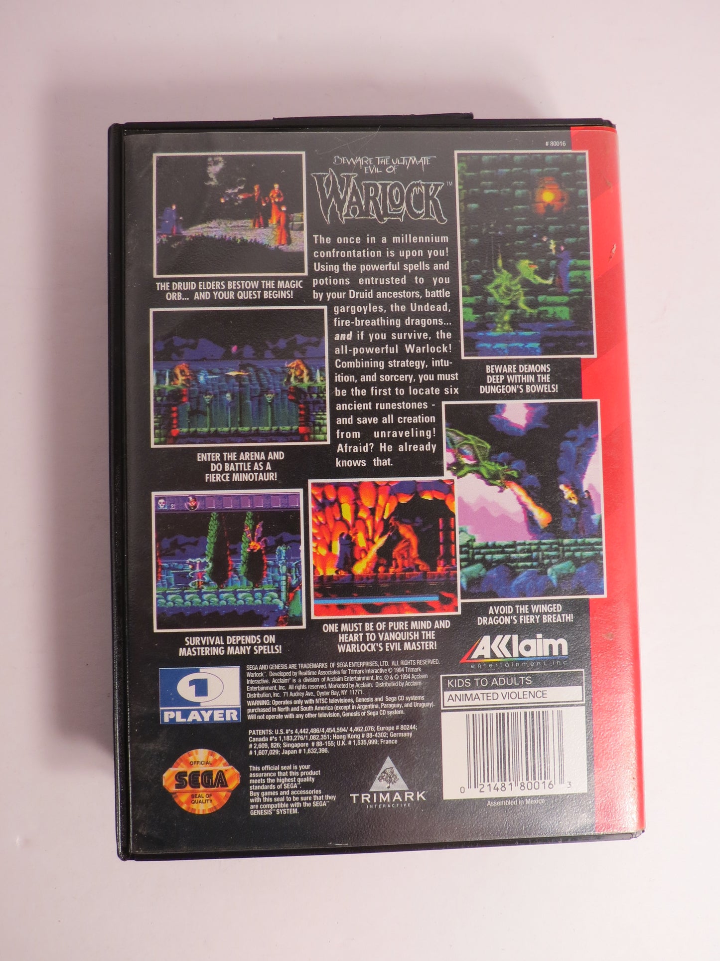 Warlock Beware the Ultimate Evil Of Sega Genesis Game CIB