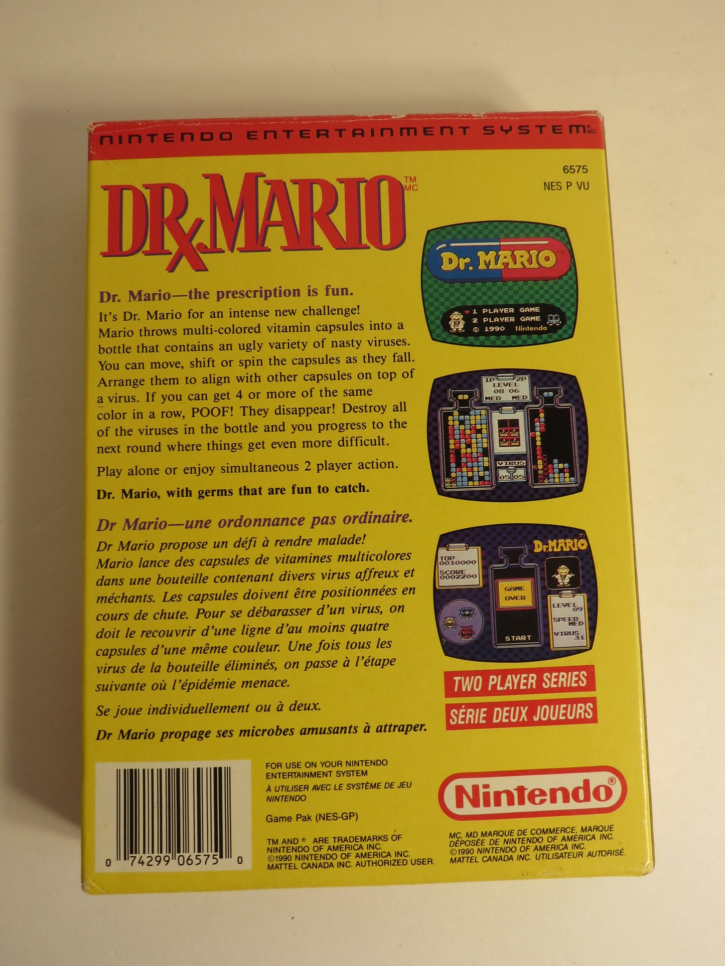Dr. Mario Nintendo NES Game CIB