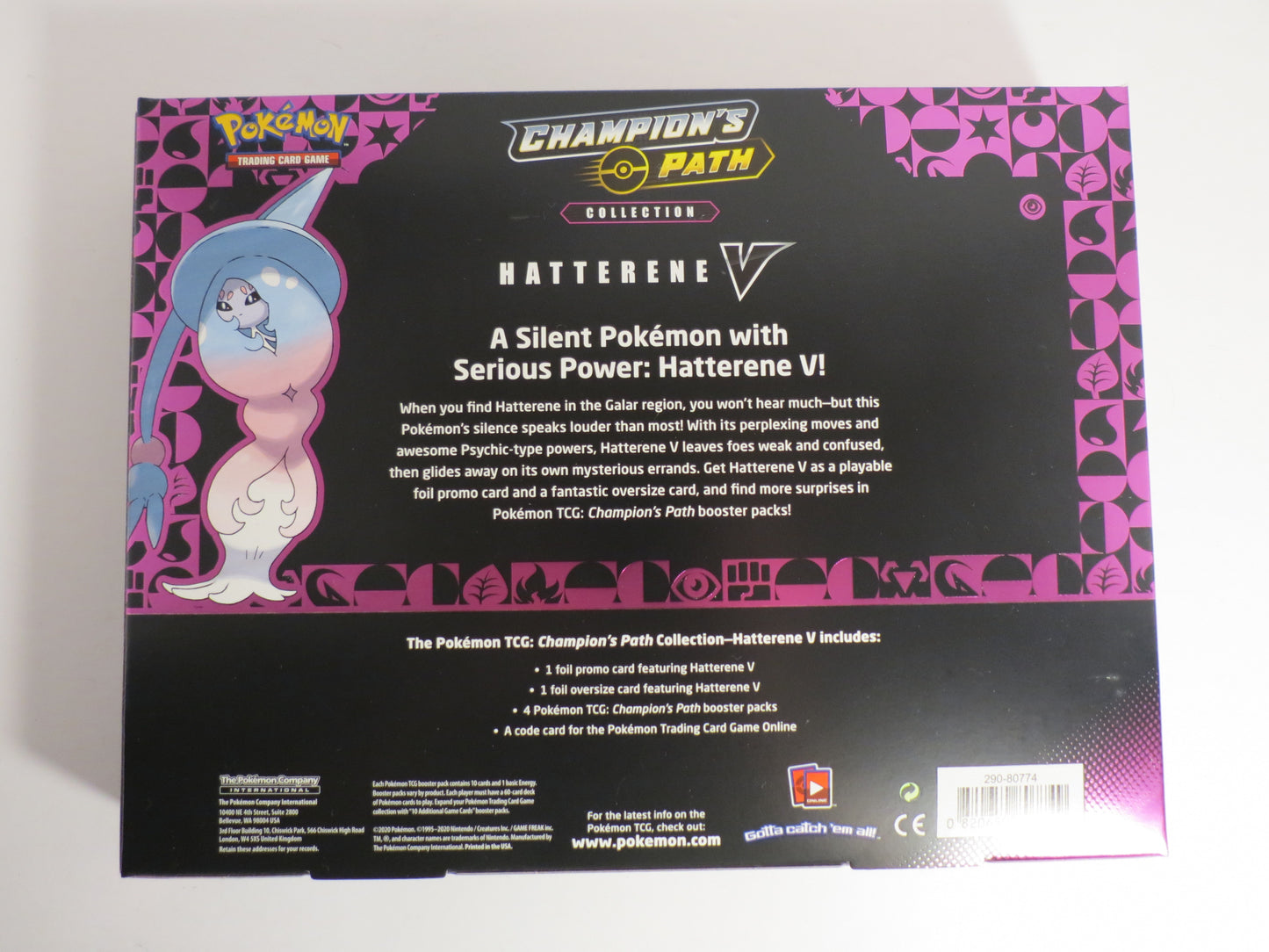 Hatterene V Champions Path Collection Box Pokemon Sealed