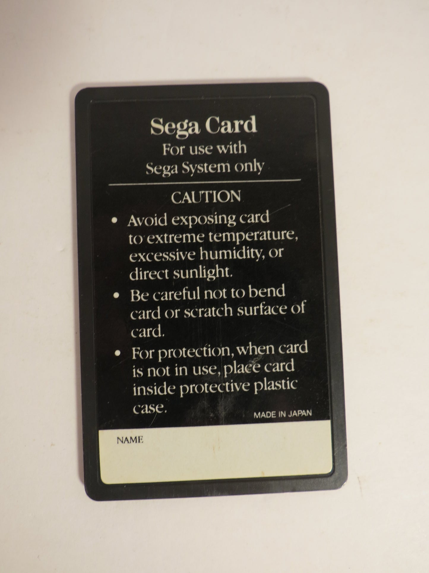 My Hero Sega Master System Game SMS