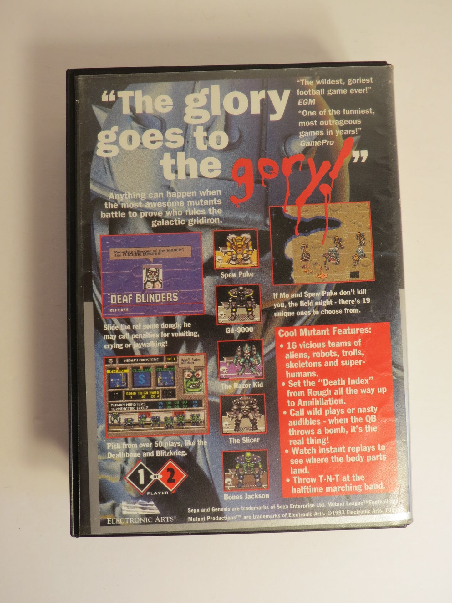 Mutant Legaue Football Sega Genesis Game CB