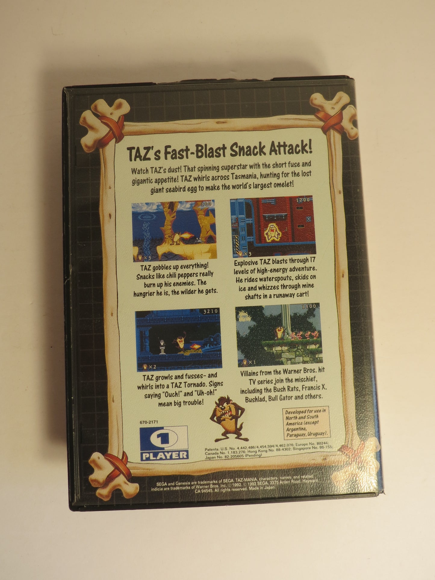 Taz-Mania Sega Genesis Game CIB
