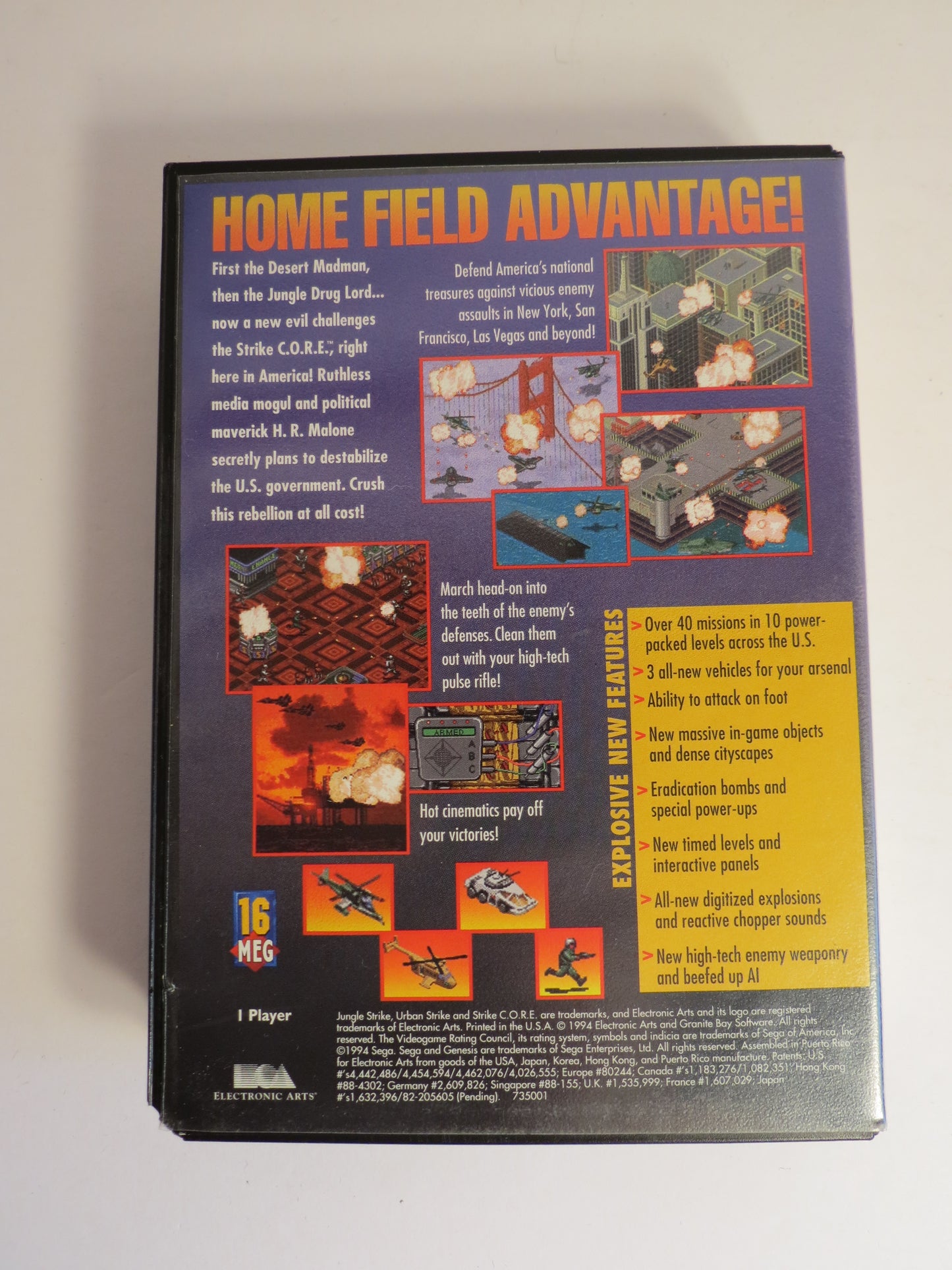 Urban Strike Sega Genesis Game CB