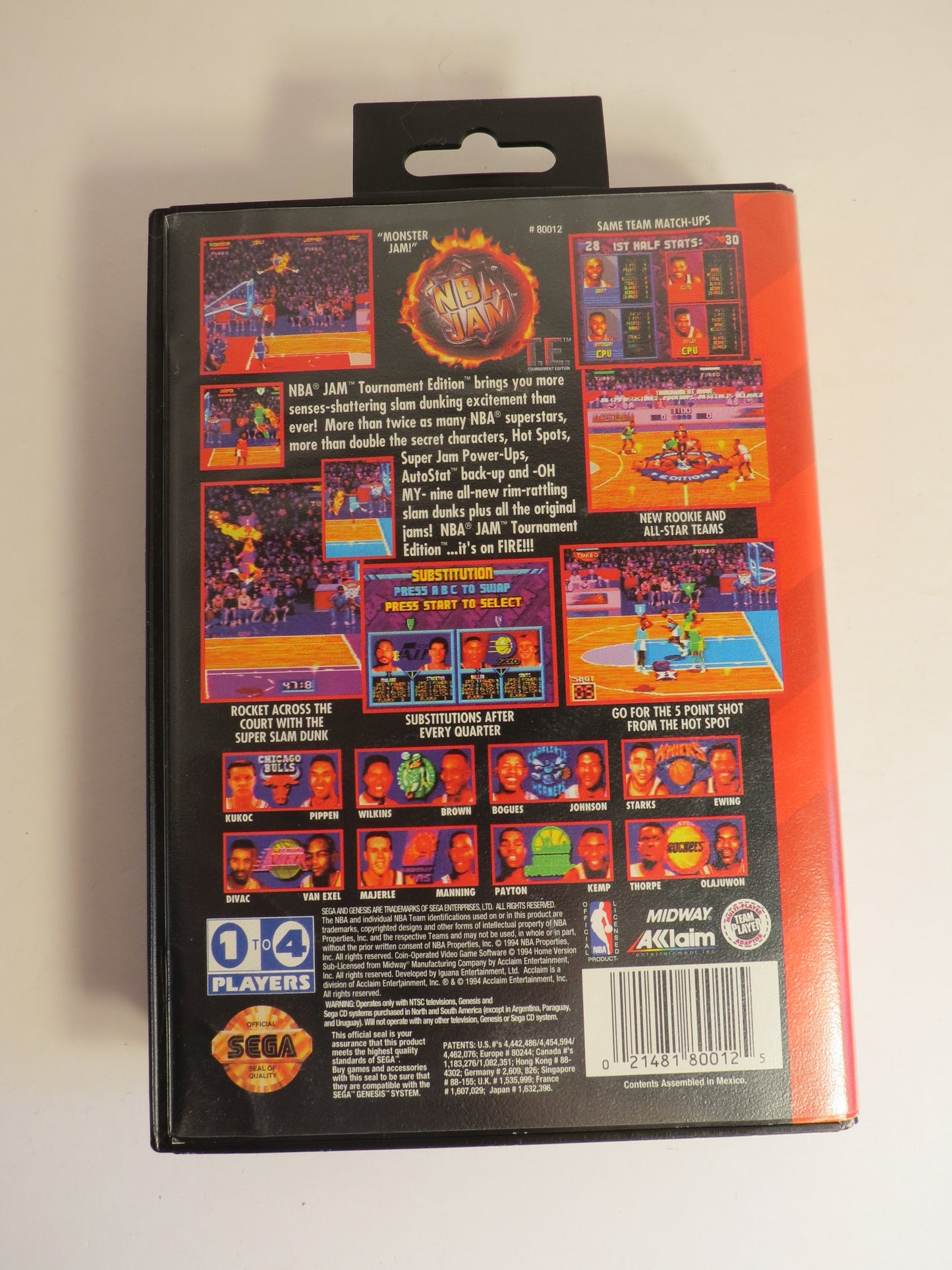 NBA Jam T.E. Tournament Edition Sega Genesis Game