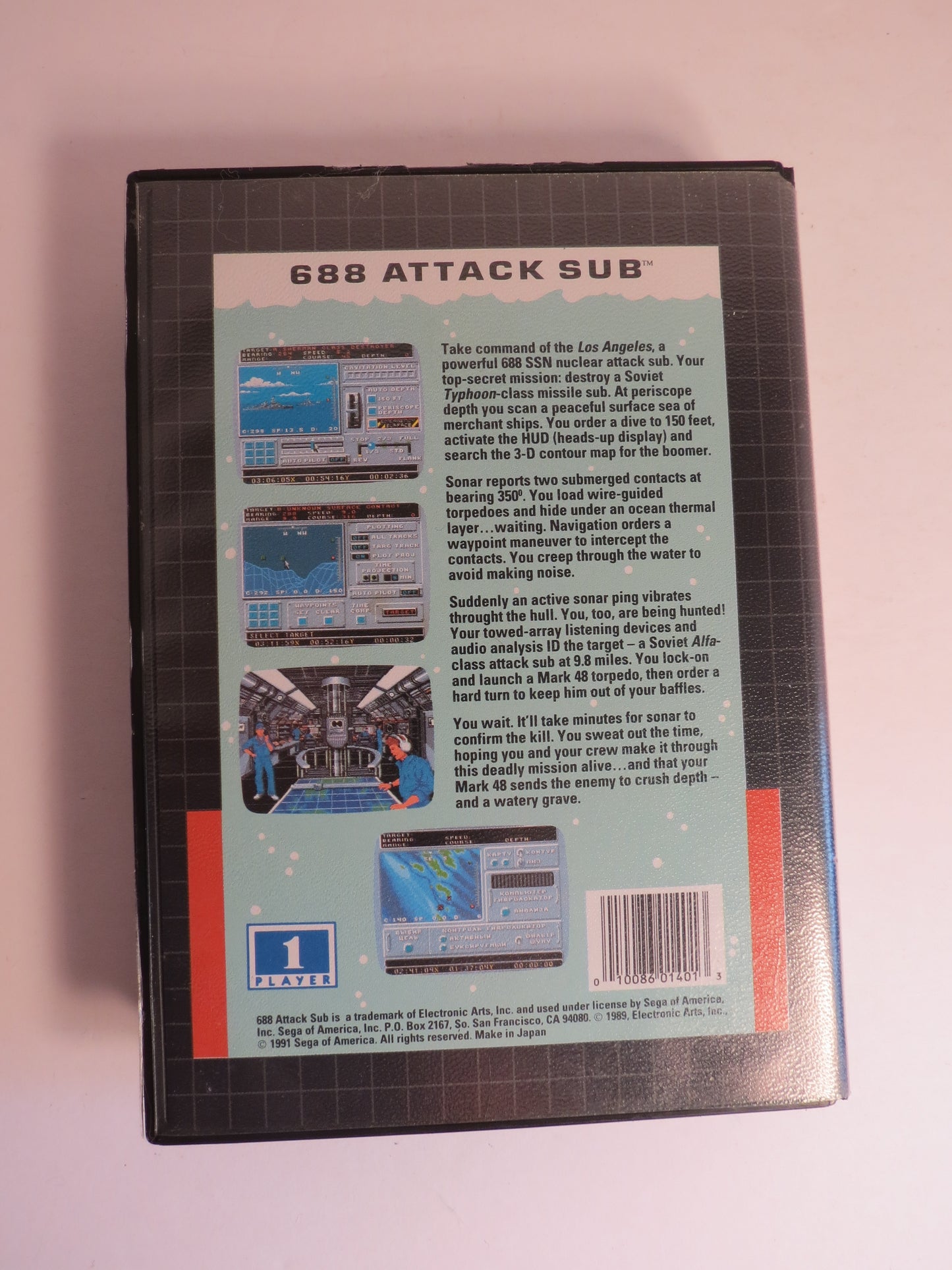 688 Attack Sub Template Sega Genesis Game CB