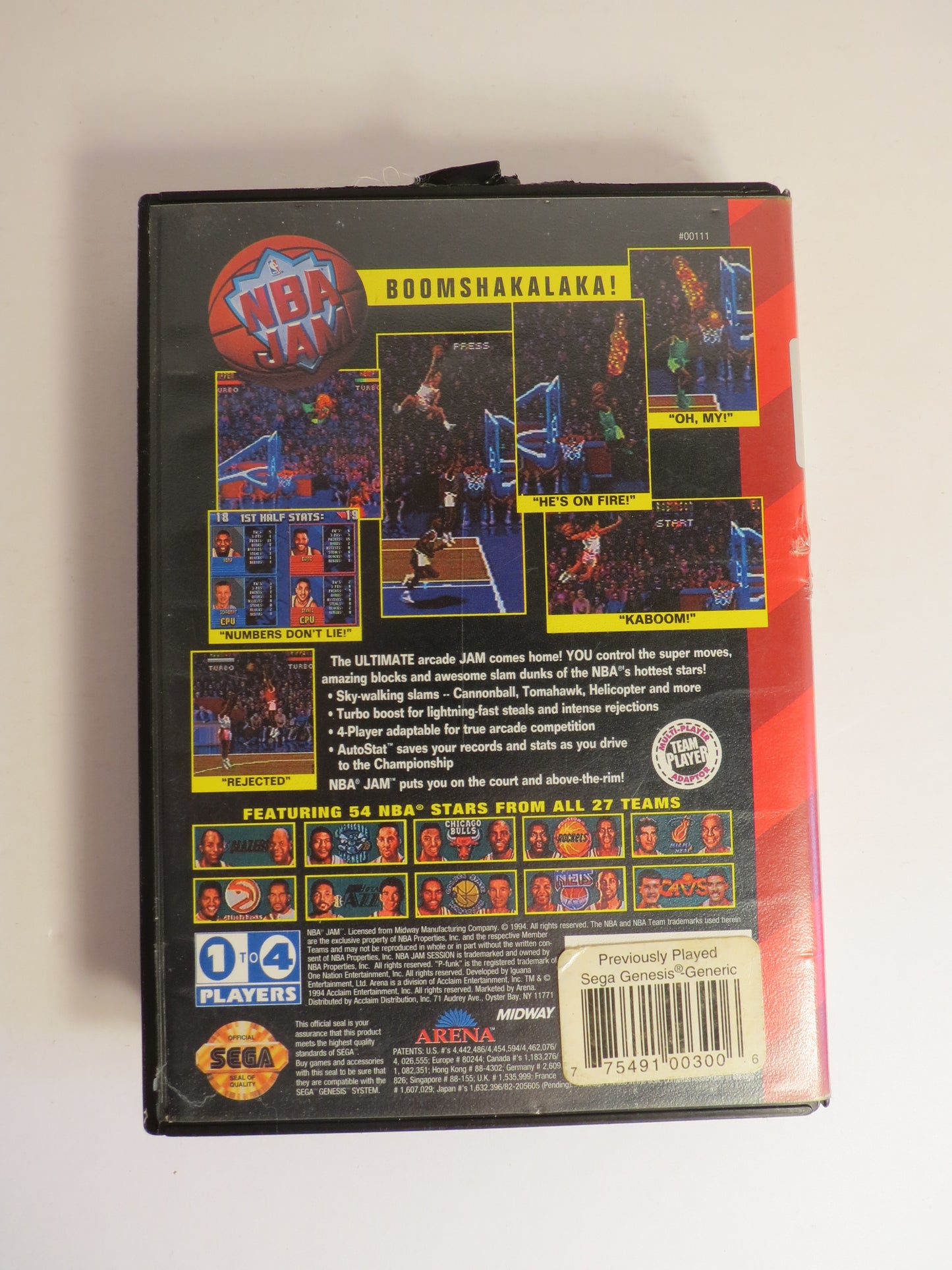 NBA Jam Sega Genesis Game CIB