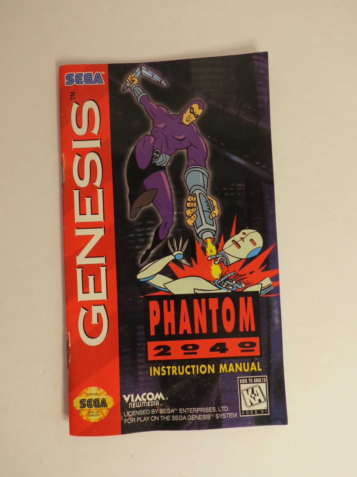 Phantom 2040 Cardboard Sega Genesis Game CIB